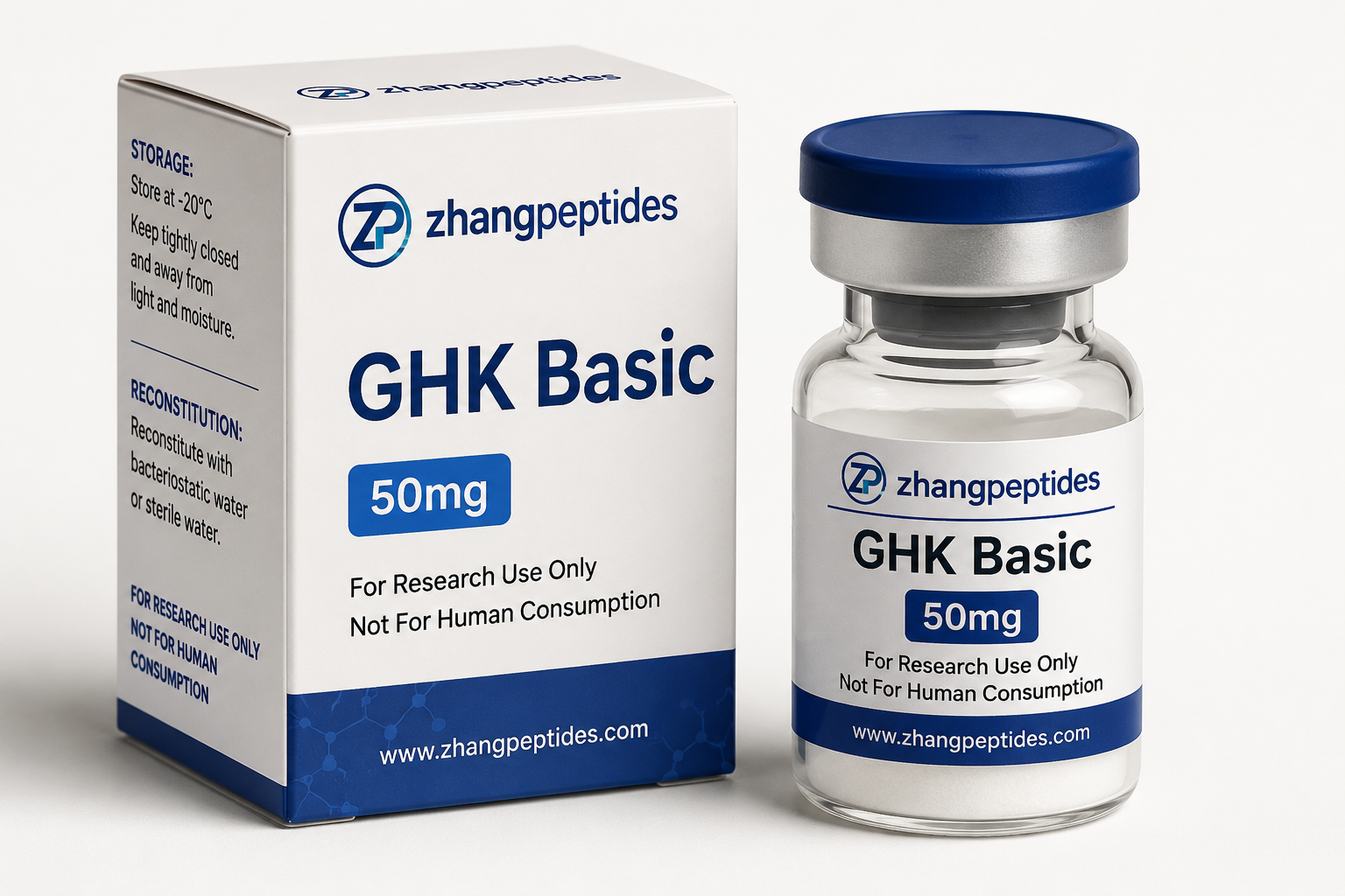 GHK Basic 50mg | High Purity Research Peptide GHK Basic 50mg