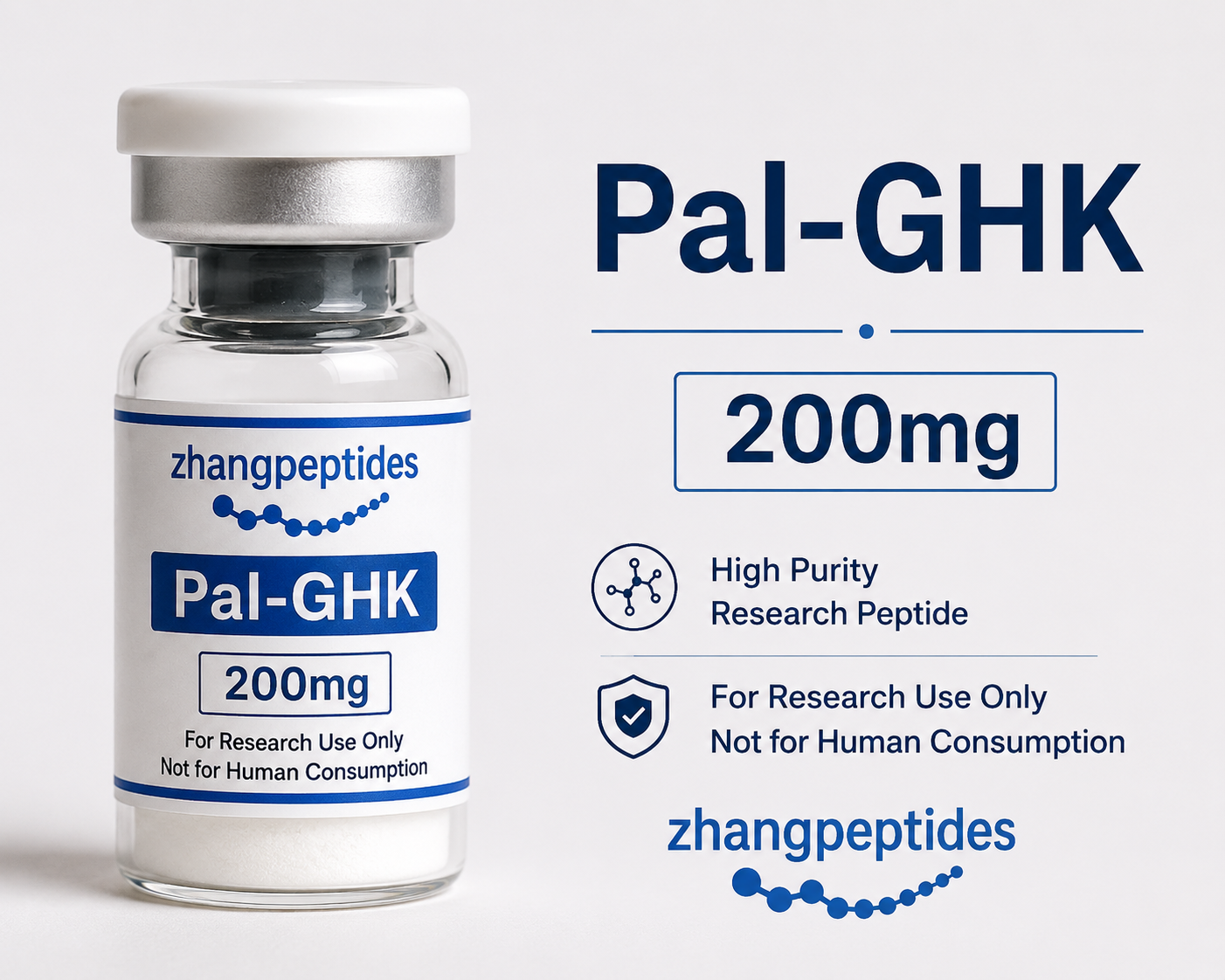 Pal-GHK 200mg Peptide | Premium Research Grade Palmitoyl GHK Pal-GHK 200mg