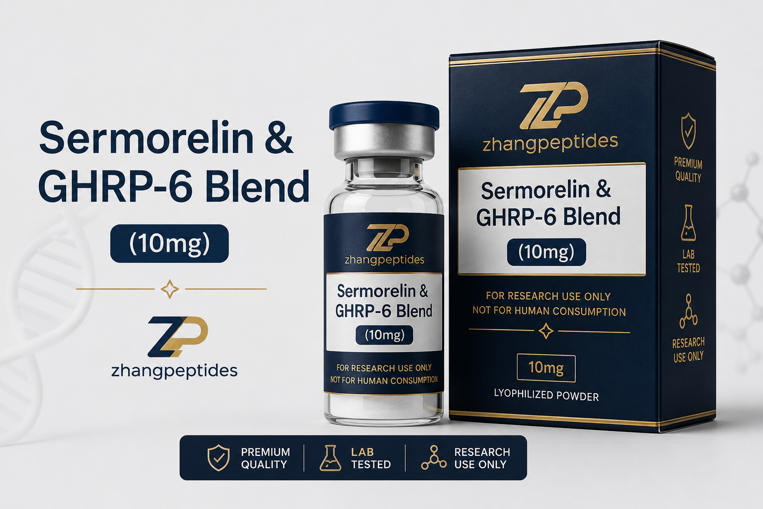 Sermorelin & GHRP-2 Blend (10mg) – Boost Growth Hormone Naturally Sermorelin & GHRP-2 Blend (10mg)